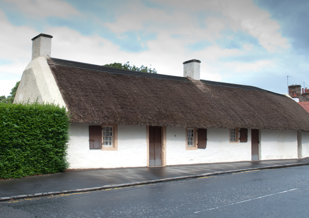 Photo of Robert Burn's childhood home in Ayrshire. 