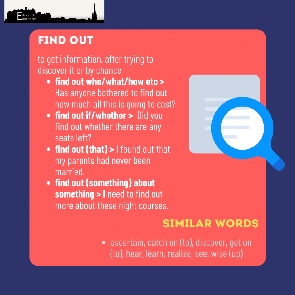 find out phrasal verb 1